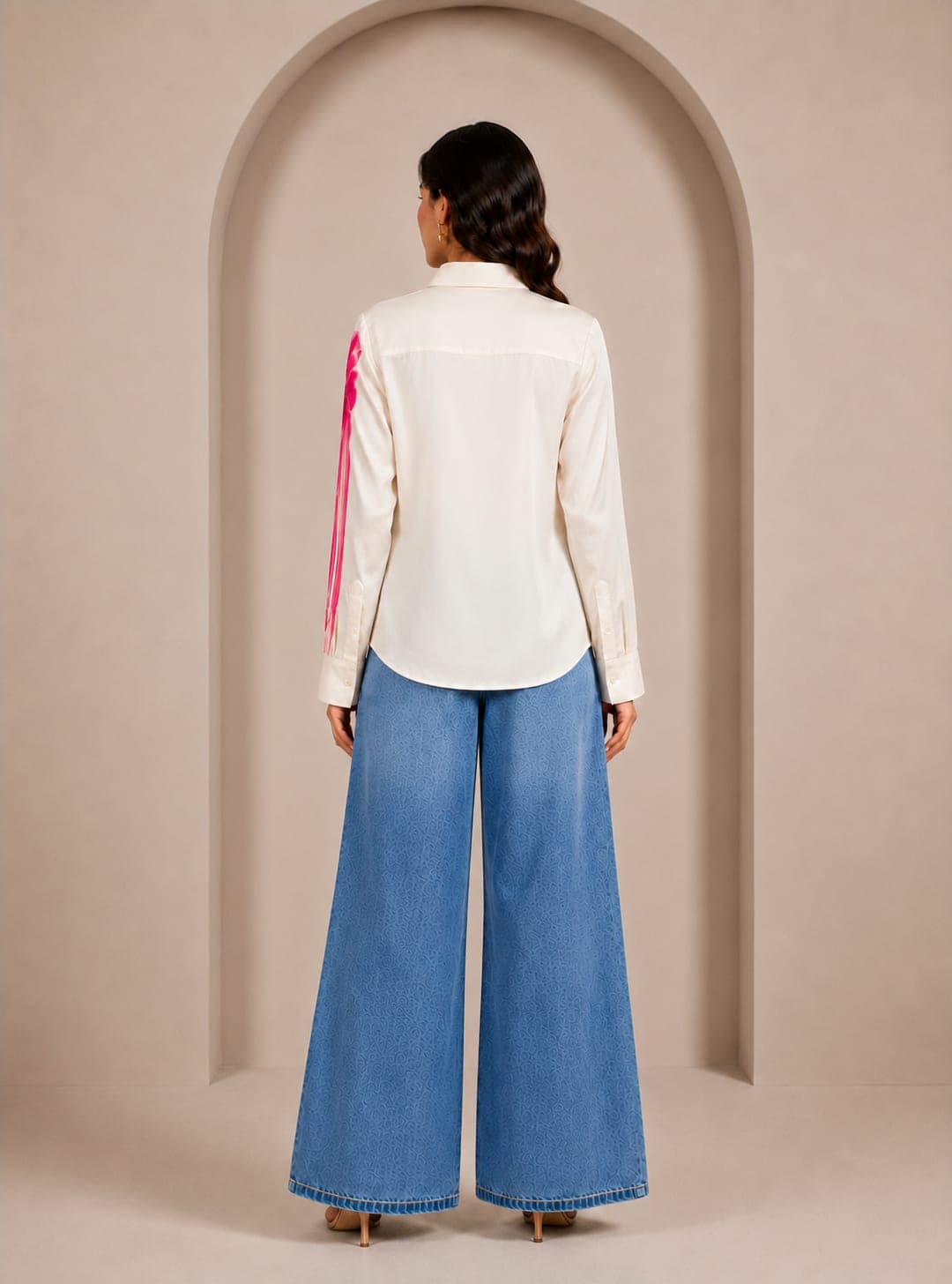 Ivory Lily Satin Shirt