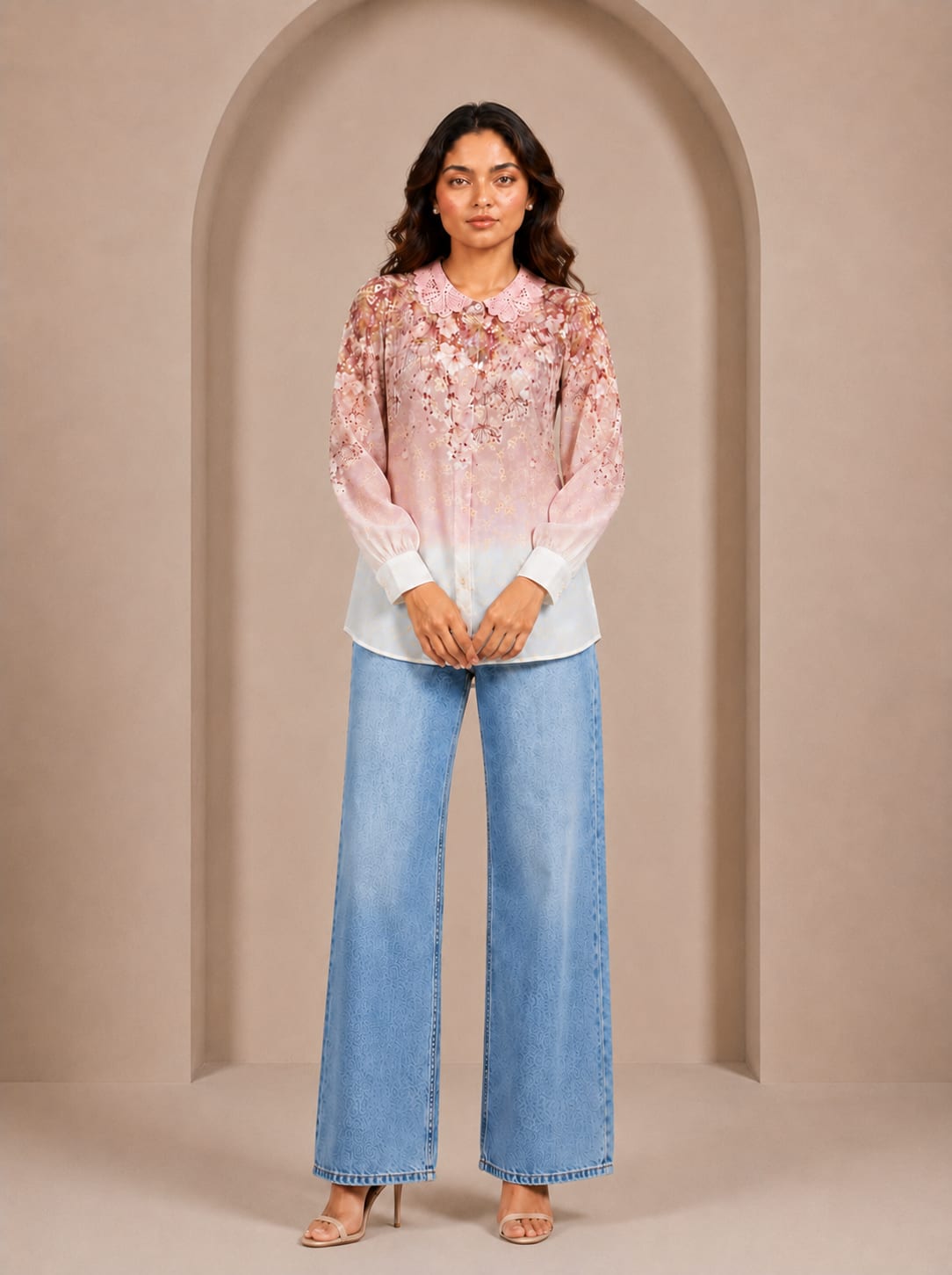 Blush Blossom Ombre Shirt